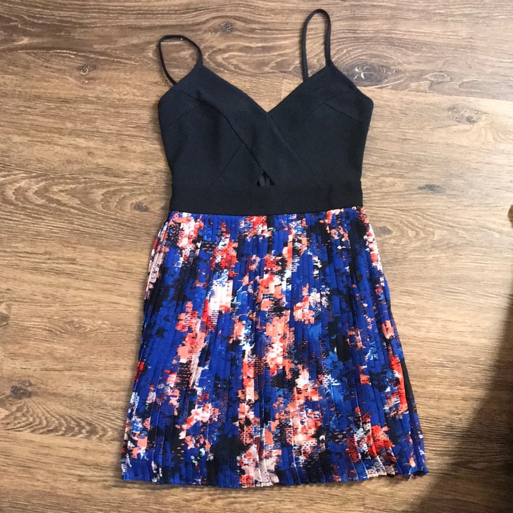 Pleated Mini Dress